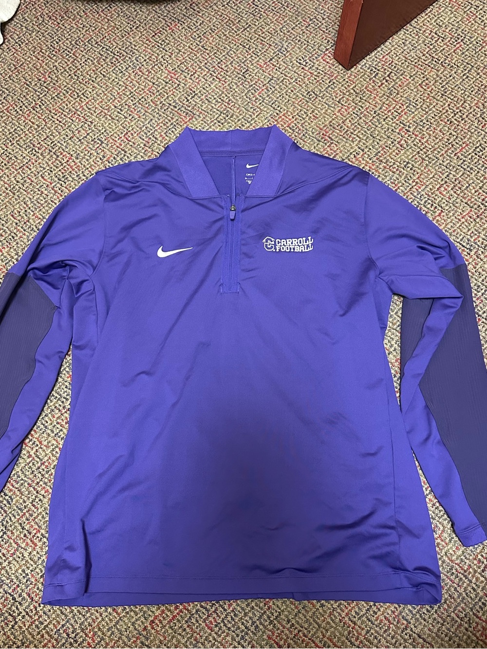Nike Purple Carroll Football Quarter-Zip Pullover